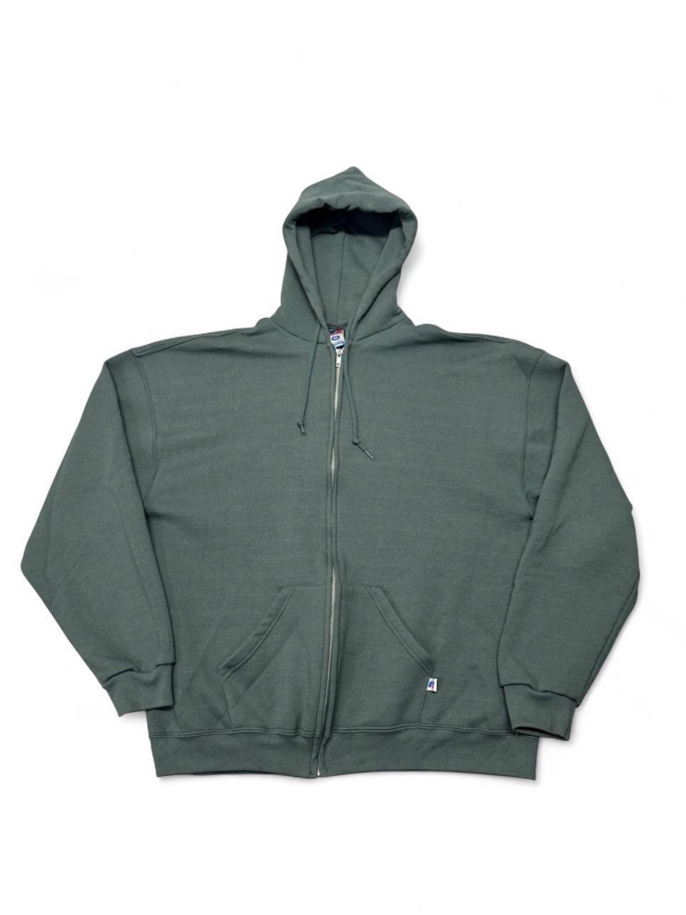 VTG Y2K 2000s Russell Athletic full zip hoodie pine green XL mens